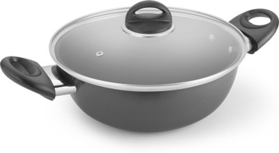 Kitchen Chef KITCHENCHEF FRY COOK POT WITH GLASS LID 240MM Kadhai 24 cm with Lid(Aluminium, Non-stick), Black
Kitchen Chef KITCHENCHEF FRY COOK POT WITH GLASS LID 240MM Kadhai 24 cm with Lid(Aluminium, Non-stick), Black