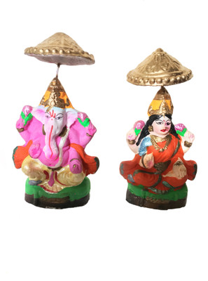 RDR Fashions Multicolor Handmade Ganesh and Laxmi Murti made with holy ganga clay Decorative Showpiece - 8 cm(Earthenware, Multicolor)
RDR Fashions Multicolor Handmade Ganesh and Laxmi Murti made with holy ganga clay Decorative Showpiece - 8 cm(Earthenware, Multicolor)