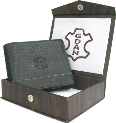 G.Dan Men Black Genuine Leather Wallet(9 Card Slots)
