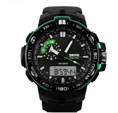 Skmei LED Sports Quartz Watch Dual Time Analog-Digital Waterproof Wrist Watch Watch - For Men