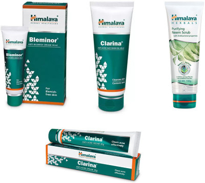Himalaya bleminor anti blemish cream,clarina anti acne face wash gel, clarina anti acne cream, neem scurb(Set of 4)
Himalaya bleminor anti blemish cream,clarina anti acne face wash gel, clarina anti acne cream, neem scurb(Set of 4)