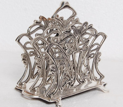 handicrafts factory 1 Compartments Stainless Steel napkin holder(Silver)