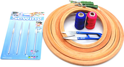 ecaart Wooden Hand Embroidery kit Embroidery Hoop(Pack of 9)