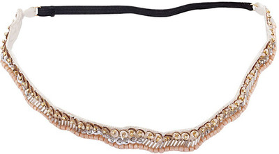 Voylla Black-White Trendy Hair Band Hair Band(White)