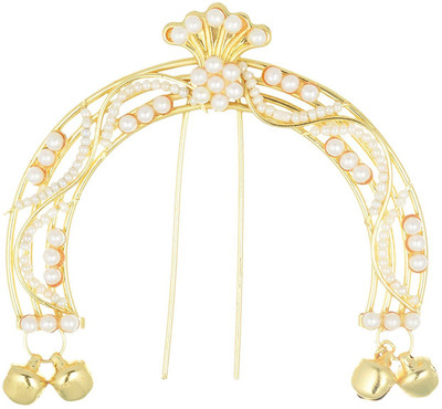 REETI FASHIONS Pearl Embellished Gold Tone Juda Pin - Hair accessory Bun Clip(Gold)
REETI FASHIONS Pearl Embellished Gold Tone Juda Pin - Hair accessory Bun Clip(Gold)