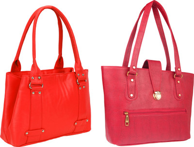 Lady bar Shoulder Bag(Red, Pink), Pink;red