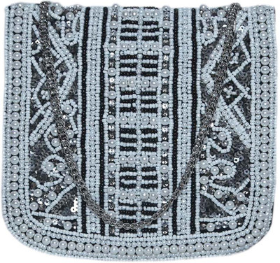Diwaah Women Evening/Party White Cotton Sling Bag
