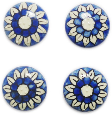 AGELESS AZYRA Ceramic Cabinet/Draw Knob(Blue Pack of 4)