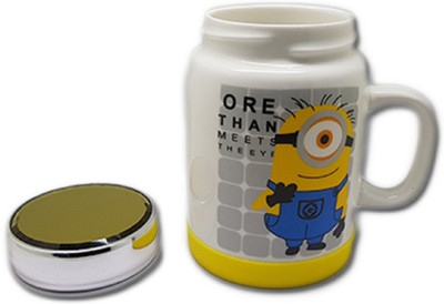 Tuelip Minion printed with glossy finishing Tea and Coffee Ceramic Mug(450 ml), White
Tuelip Minion printed with glossy finishing Tea and Coffee Ceramic Mug(450 ml), White