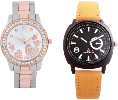 SOOMS LIGHT BROWN BELT SPORTS MEN WATCH & TWO TONE STYLES STRAP HAVING HURTS PRINTED DIAL LADIES DIAMOND STUDDED PARTY WEAR Watch - For Couple
SOOMS LIGHT BROWN BELT SPORTS MEN WATCH & TWO TONE STYLES STRAP HAVING HURTS PRINTED DIAL LADIES DIAMOND STUDDED PARTY WEAR Watch - For Couple