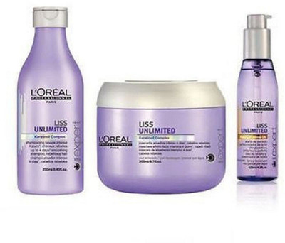 L'Oreal Paris Paris Professionnel Liss Unlimited shampoo and masque & Serum Kit(Set of 3)
L'Oreal Paris Paris Professionnel Liss Unlimited shampoo and masque & Serum Kit(Set of 3)