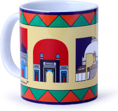 toshakhana Monument India Ceramic Mug(300 ml), Multicolor