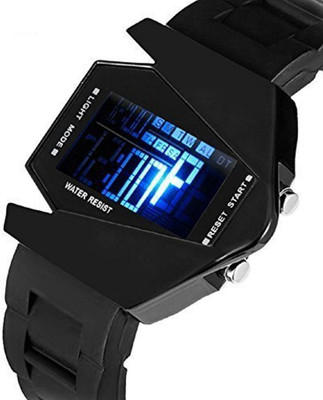 Ismart Men & Boys Analog Digital Watch Blue Smartwatch(Black Strap 1)