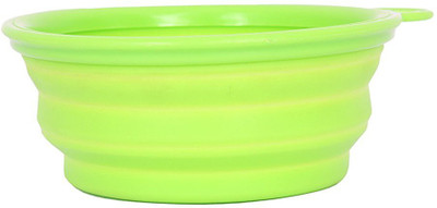 SRI Round Silicone Pet Bowl(700 ml Green)