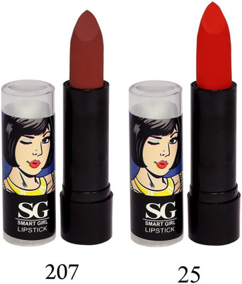 Amura Smart Girl LipStick Set of 2(207,25, 4.5 g)