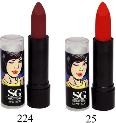 Amura Smart Girl LipStick Set of 2(224,25, 4.5 g)