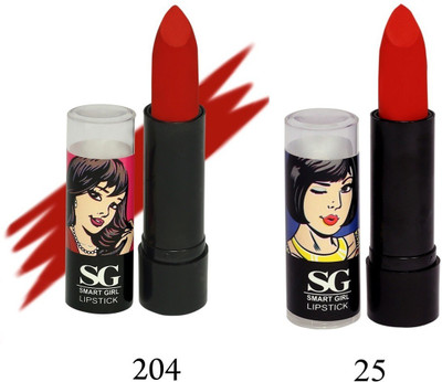 Amura Smart Girl LipStick Set of 2(204,25, 4.5 g)