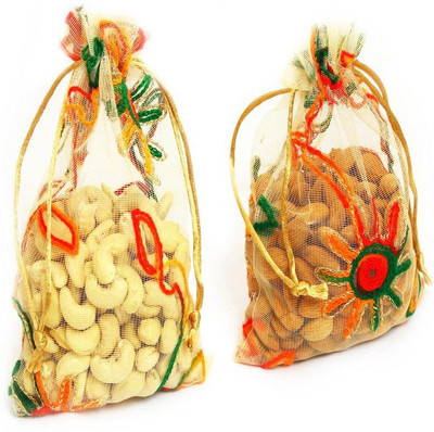 Ghasitaram Gifts Almonds Cashews Net Pouch(300 g, Pouch)