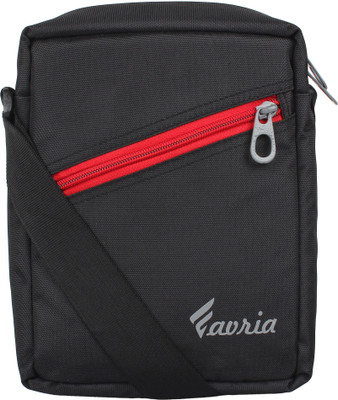Favria Men & Women Casual Black Polyester Sling Bag