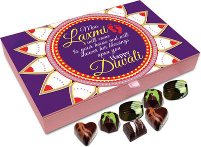 Chocholik Diwali Sweets - May Goddess Laxmi Bless You With Lots Of Fortune On Diwali Chocolate Box - 12pc Truffles(144 g)
Chocholik Diwali Sweets - May Goddess Laxmi Bless You With Lots Of Fortune On Diwali Chocolate Box - 12pc Truffles(144 g)