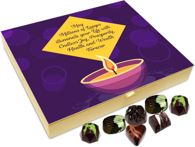 Chocholik Diwali Sweets - May Million Of Diwali Lamps Illuminate The Whole World Chocolate Box - 20pc Truffles(240 g)
Chocholik Diwali Sweets - May Million Of Diwali Lamps Illuminate The Whole World Chocolate Box - 20pc Truffles(240 g)
