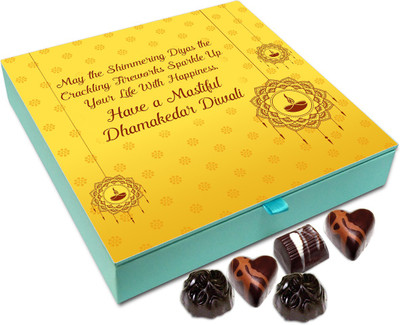 Chocholik Diwali Sweets - May The Shimmering Diwali Diyas Sparkle Up Your Life Chocolate Box - 9pc Truffles(108 g)
Chocholik Diwali Sweets - May The Shimmering Diwali Diyas Sparkle Up Your Life Chocolate Box - 9pc Truffles(108 g)