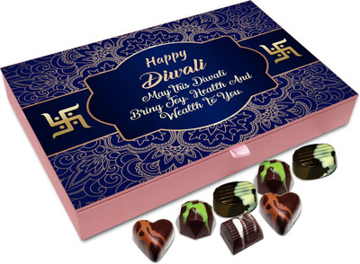 Chocholik Diwali Sweets - May Diwali Bring Health Joy And Wealth In Your Life Chocolate Box - 12pc Truffles(144 g)
Chocholik Diwali Sweets - May Diwali Bring Health Joy And Wealth In Your Life Chocolate Box - 12pc Truffles(144 g)