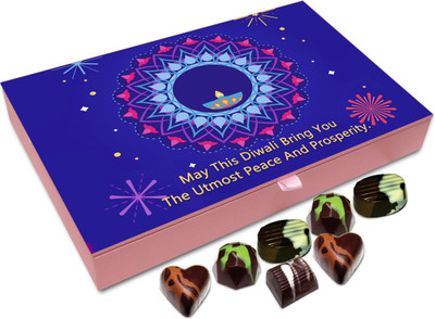 Chocholik Diwali Sweets - May This Diwali Bring Utmost Peace And Prosperity Chocolate Box - 12pc Truffles(144 g)
Chocholik Diwali Sweets - May This Diwali Bring Utmost Peace And Prosperity Chocolate Box - 12pc Truffles(144 g)