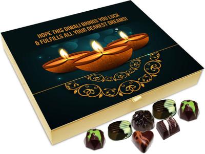 Chocholik Diwali Sweets - Hope This Diwali Brings You Luck And Fulfills All Your Dreams Chocolate Box - 20pc Truffles(240 g)
Chocholik Diwali Sweets - Hope This Diwali Brings You Luck And Fulfills All Your Dreams Chocolate Box - 20pc Truffles(240 g)