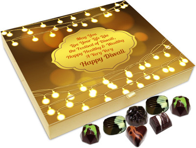 Chocholik Diwali Sweets - My Diwali Wish Is That You Live Happily Chocolate Box - 20pc Truffles(240 g)
Chocholik Diwali Sweets - My Diwali Wish Is That You Live Happily Chocolate Box - 20pc Truffles(240 g)