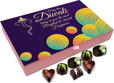 Chocholik Diwali Sweets - May This Diwali Bring You Happiness And Calmness Chocolate Box - 12pc Truffles(144 g)
Chocholik Diwali Sweets - May This Diwali Bring You Happiness And Calmness Chocolate Box - 12pc Truffles(144 g)
