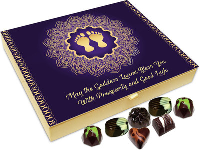 Chocholik Diwali Sweets - May Goddess Lakshmi Bless You For Success Chocolate Box - 20pc Truffles(240 g)
Chocholik Diwali Sweets - May Goddess Lakshmi Bless You For Success Chocolate Box - 20pc Truffles(240 g)