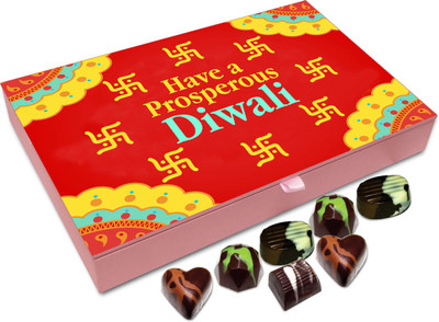 Chocholik Diwali Sweets - Have A Prosperous Deepavali Chocolate Box - 12pc Truffles(144 g)
Chocholik Diwali Sweets - Have A Prosperous Deepavali Chocolate Box - 12pc Truffles(144 g)