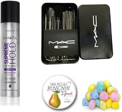 Oriflame Sweden Hair X Supreme Oriflame Hold Styling Hairspray 200 ml with MAC Imported Makeup Brush Set(Set of 4)
Oriflame Sweden Hair X Supreme Oriflame Hold Styling Hairspray 200 ml with MAC Imported Makeup Brush Set(Set of 4)