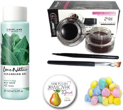 Oriflame Sweden Love Nature Tea Tree Oriflame Cleansing Gel - 150 ml with Music Flower 2 in 1 Long Wear Gel Eyeliner (Black + Brown)(Set of 4)
Oriflame Sweden Love Nature Tea Tree Oriflame Cleansing Gel - 150 ml with Music Flower 2 in 1 Long Wear Gel Eyeliner (Black + Brown)(Set of 4)
