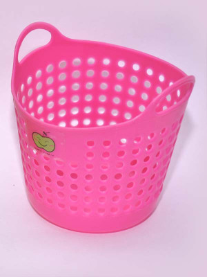 Blossoms 1 Compartments plastic desk holder(Pink)