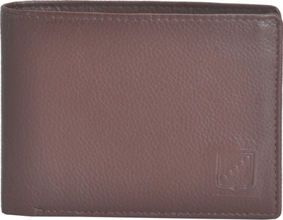 EL cuero Men Brown Genuine Leather Wallet(7 Card Slots)