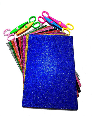 SelectionWorld A4 Glitter Foam Art & Craft Sheets (Pack Of 10) With 4 Zig Zag Paper Scissors
SelectionWorld A4 Glitter Foam Art & Craft Sheets (Pack Of 10) With 4 Zig Zag Paper Scissors
