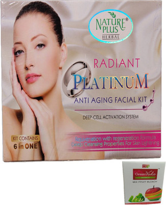 NATURE PLUS HERBAL RADIANT PLATINUM ANTI AGING FACIAL KIT (6 IN ONE) 330 g(Set of 6)
NATURE PLUS HERBAL RADIANT PLATINUM ANTI AGING FACIAL KIT (6 IN ONE) 330 g(Set of 6)