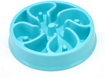 Pets Empire round Plastic Pet Bowl(400 ml Steel)