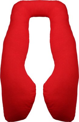 Mamma's Maternity Solid Pregnancy Pillow Pack of 1(Red)
