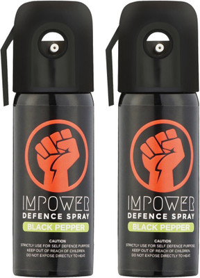 IMPOWER Self Defence Black Pepper Spray Pepper Stream Spray