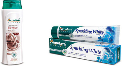 Himalaya coca butter intensive body lotion, sparkling white paste(Set of 2)