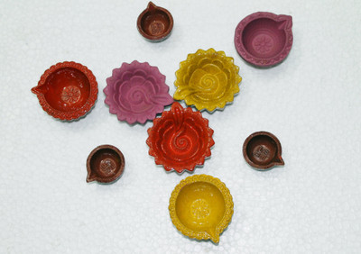 THREAD AND SPREAD PLATINUM Earthenware (Pack of 9) Table Diya Set(Height: 1 inch)
THREAD AND SPREAD PLATINUM Earthenware (Pack of 9) Table Diya Set(Height: 1 inch)