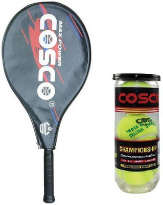 Cosco Combo of two, one 'Max Power' Tennis Racquet and one 'Championship'' Tennis Ball box Blue Strung Tennis Racquet(G4 - 4 1/2 Inches, 95 g)
Cosco Combo of two, one 'Max Power' Tennis Racquet and one 'Championship'' Tennis Ball box Blue Strung Tennis Racquet(G4 - 4 1/2 Inches, 95 g)