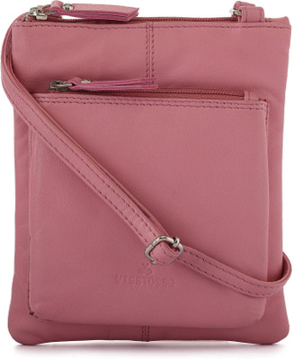 Visstosso Girls Pink Genuine Leather Sling Bag