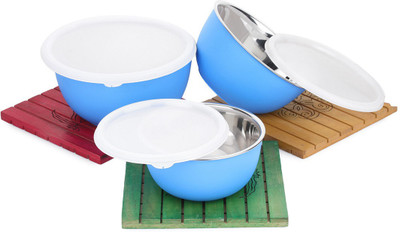Sayee Micro Airtight Stainless Steel Bowl Stainless Steel Bowl Set(Blue, Pack of 3)
Sayee Micro Airtight Stainless Steel Bowl Stainless Steel Bowl Set(Blue, Pack of 3)