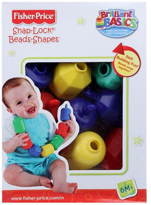 Fisher-Price Brilliant Basics Snap Lock Bead Shapes Multicolour(Multicolor)