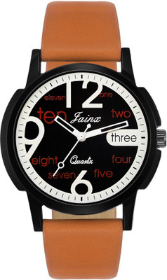 JAINX JM257 Numeric Black Dial Analog Watch - For Men