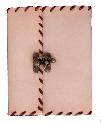Ehandcrafts A6 Diary(handcrafted leather diary, peach pink)
